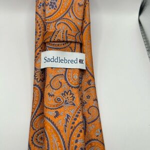 Saddlebred Orange Paisley Men's Tie